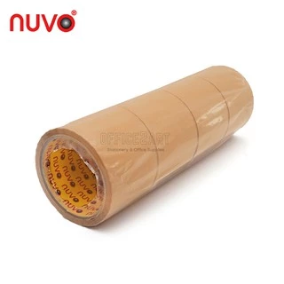 เทปใส เทปน้ำตาล 2 นิ้ว ยาว 45 หลา (6 ม้วน) เทปกาวปิดกล่อง OPP TAPE นูโว่ Nuvo
