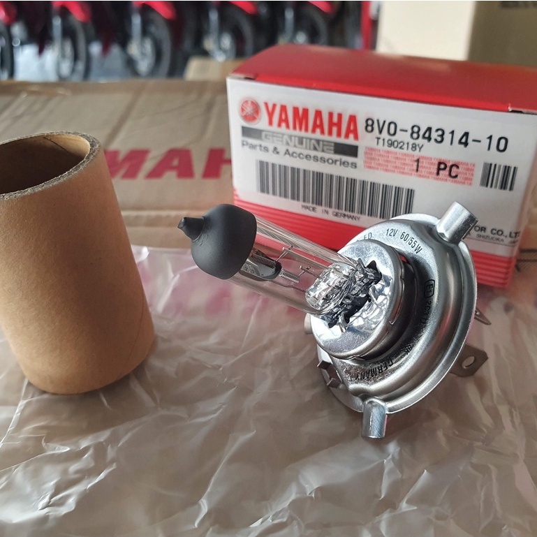 8V08431410 หลอดไฟหน้า (12V-60/55W) หลอดไฟ YAMAHA SR400 / FZ-1 อะไหล่ศูนย์ แท้ 8V0-84314-10 / 2F9-843