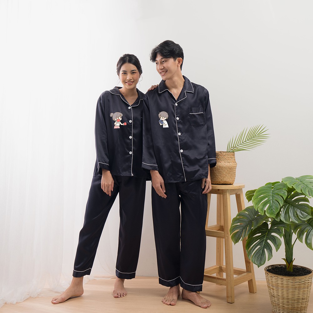 Zavyn Couple Satin PP Boxing Boy & Boxing Girl Pyjamas