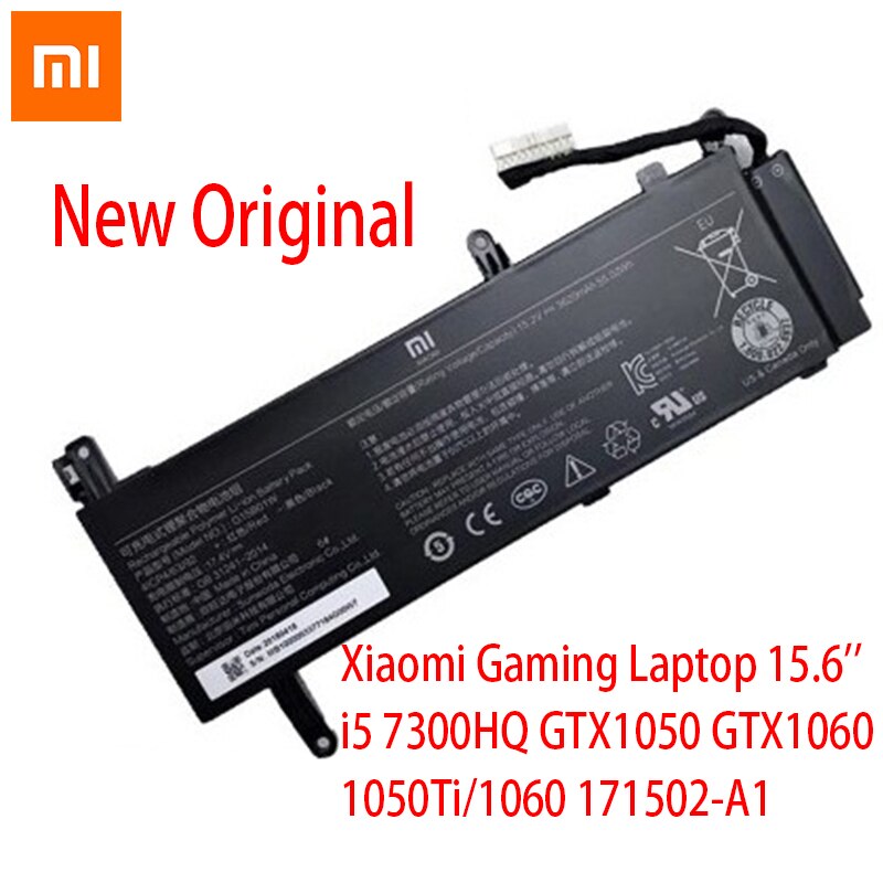 ❤Xiaomi Original G15B01W 3620mAh Laptop Battery For Xiaomi Gaming Laptop 15.6'' 7300HQ 8 Gen GTX1050