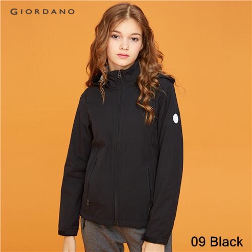 GIORDANO WOMEN Detachable hood bonded polar fleece jacket 05379653