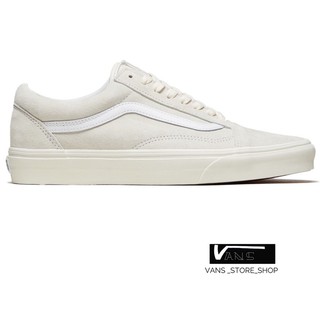 VANS OLD SKOOL PIG SUEDE MARSHMALLOW WHITE SNEAKERS สินค้ามีประกันแท้