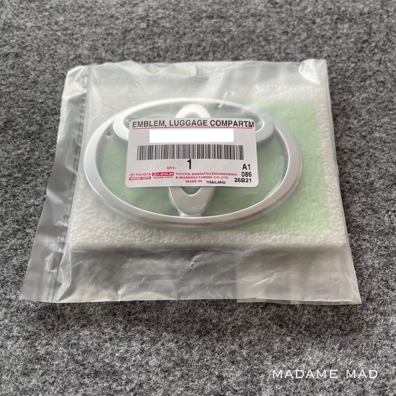 แท้ศูนย์ 💯% โลโก้ ฝาท้าย Vios 2003-2006 ขนาด 11x7.5cm (UYU-75431-0D031)