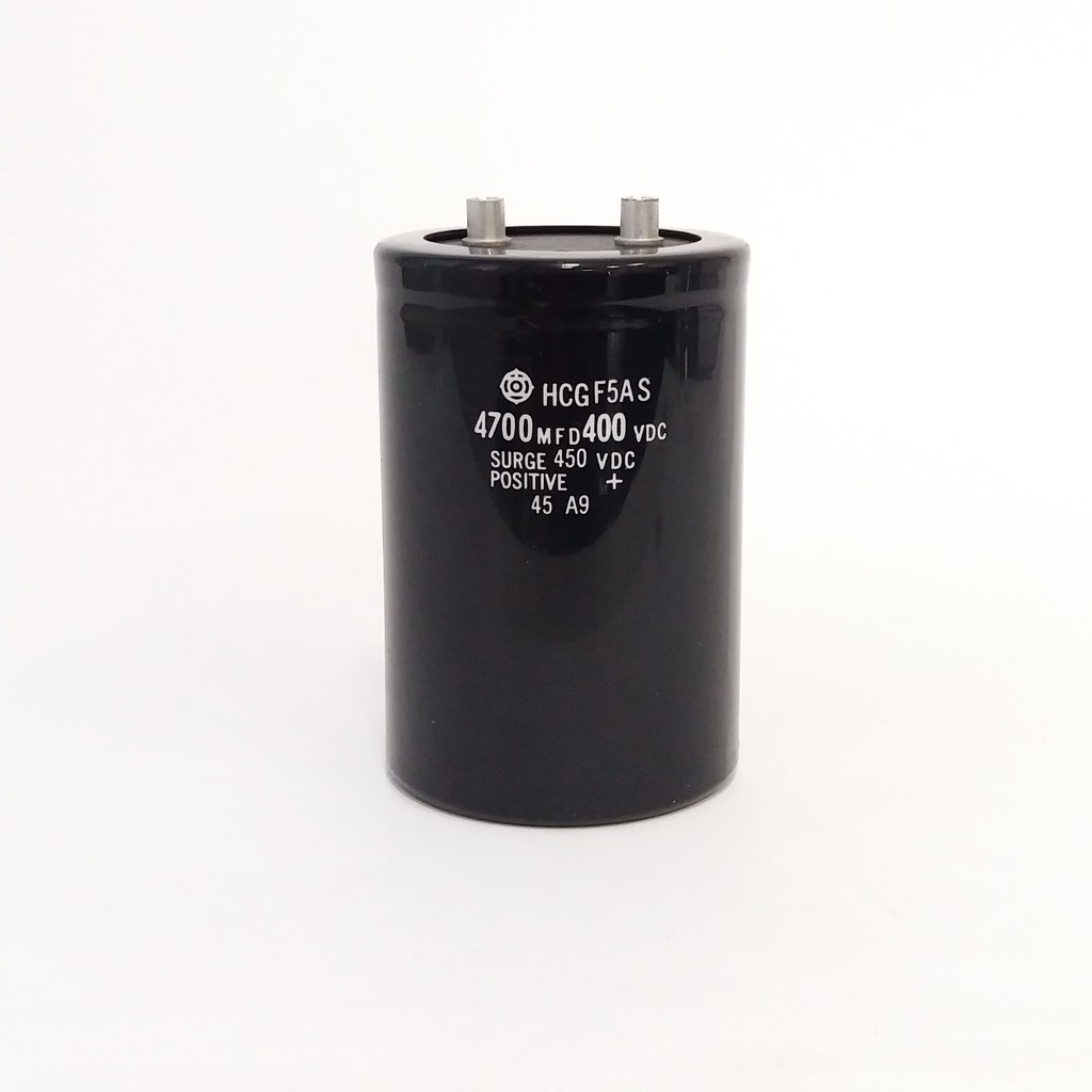 Capacitor 4700uF 400V Hitachi คาปาซิเตอร์ 77x124mm.