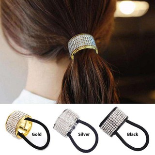 รัดผม ยางรัดผม Hairband Pearl Women Hair Accessories Scrunchy Punk Ponytail Holder Plastic Crystal Gum