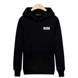 Alimoo เสื้อ Pigalle Hoodies ฮิปฮอปผ้าฝ้าย สีดำ Plus Size XXS-4XL 1340