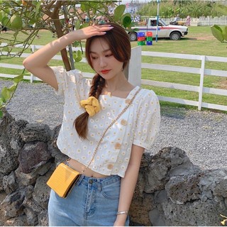 ♡︎พร้อมส่ง♡︎เสื้อลายดอกเดซี่