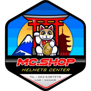 สติกเกอร์แมวกวัก 3M ร้าน mcshop helmets center