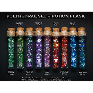 Potion Flask with Dice Set of 7 | ลูกเต๋า Dice For DnD D&D M…