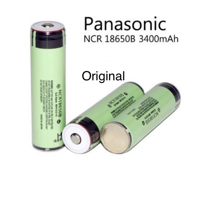 Panasonic NCR18650B ของแท้ 1 ก้อน รุ่นหัวนูนเหมาะสำหรับใส่ไฟฉาย