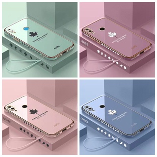 เคส Huawei Y9 2019 Y9 Prime 2019 Y7A Y8P Y9A Nova 5T Y7 Pro 2019 Electroplated Soft Shell Lanyard Phone Case