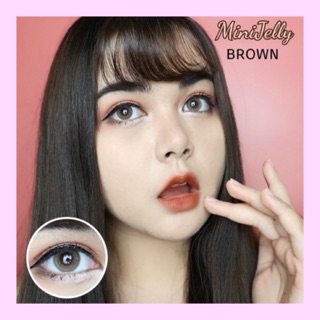 💗คอนแทคเลนส์ Mini jelly brown เลนส์มินิตัดขอบ ตากลมโต 💗 ทักแชทก่อนกดสั่งซื้อ (ทั้งสายตาปกติ,สายตาสั้น)‼️