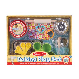 [20ชิ้น] รุ่น 9356 อุปกรณ์ทำเบเกอรี่ Melissa &amp; Doug Lets Play House! Baking Play Set 20 Pcs ทำจากอลูมินัมและพลาสติกหนา