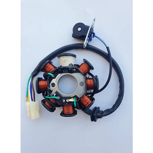 Stator coil ฟิลคอยล์ มัดไฟ จานไฟ มัดข้าวต้ม เครื่องยนต์จีนทรงเวฟ รถเรียวก้า110ซีซี,เรียวก้า125ซีซี  
