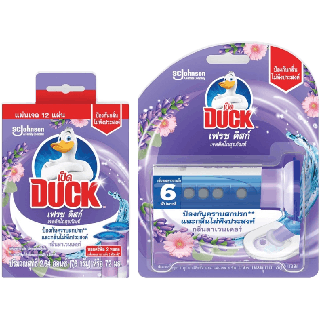 Duck Fresh Disc Starter Lavender 38g+Duck Fresh Disc Toilet Gel Cleaner Refill Lavender 72g