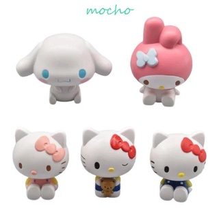 Mocho ฟิกเกอร์ PVC อนิเมะญี่ปุ่น My Melody Cinnamorolled สําหรับตกแต่งเค้กเด็ก