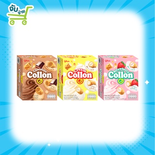 Glico Collon กูลิโกะ โคลลอน บิสกิตโรล รสช็อกโกแลต ครีม สตรอเบอร์ร๊่ ขนาด 46 กรัม