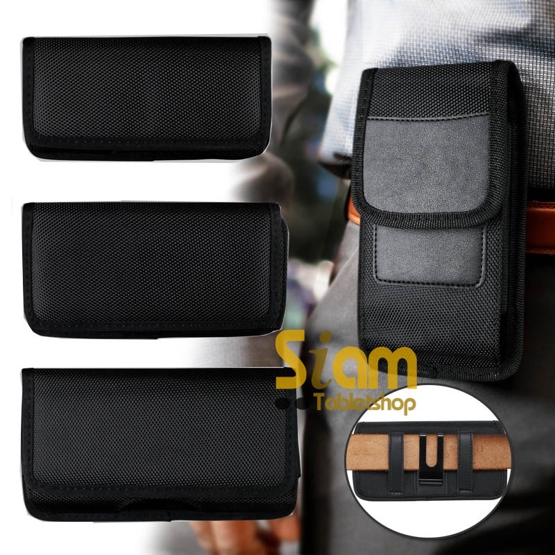 AMZ ซอง กระเป๋าคาดเอว ใส่โทรศัพท์ มือถือ สำหรับ Samsung และมือถือรุ่นอื่นๆ สีดำ