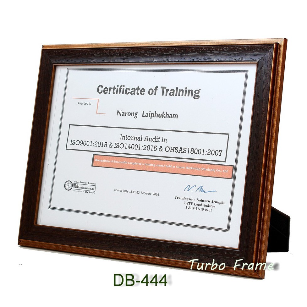 TURBO FRAME กรอบรูปเพื่อใส่ใบประกาศและภาพงานพิธีต่างๆ ขนาดภาพ 10x12",  A4 ,8x12,8x10" ,A5 ,6x8" ของข