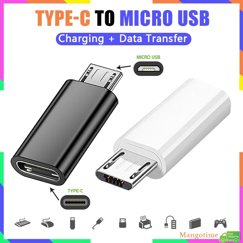 Fast Ship อะแดปเตอร์OTG Type C เป็นอะแดปเตอร์ Micro USB OTG Connector อะแดปเตอร์ชาร์จสําหรับชาร์จ/ตัวแปลงถ่ายโอนข้อมูล