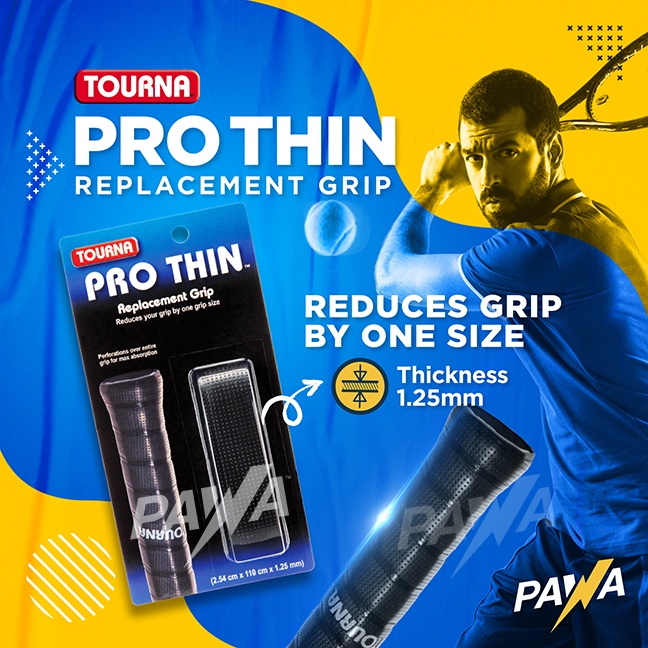 Tourna Pro Thin Tennis Replacement Grip (ความหนา 1.25 มม.)