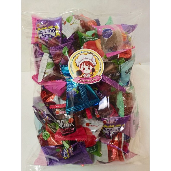 บ๊วยสามรส บ๊วยผลไม้  ห่อทุกลูก เกรดA เนื้อบ๊วยนิ่มมาก