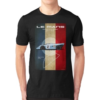 เสื้อยืด พิมพ์ลายโลโก้รถแข่ง Gulf Le Mans สไตล์วินเทจ ของขวัญ สําหรับผู้ชาย