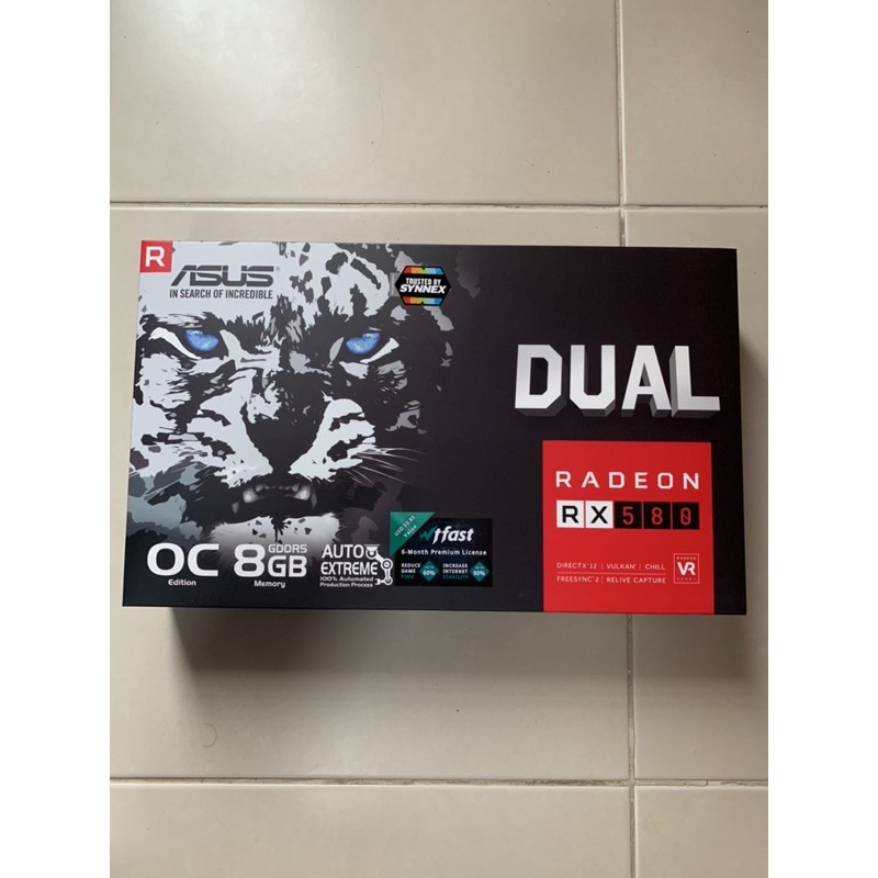 Asus Dual RX580 8GB ของใหม่ ยังไม่แกะกล่อง ประกัน Advice 3 ปี ส่งฟรี