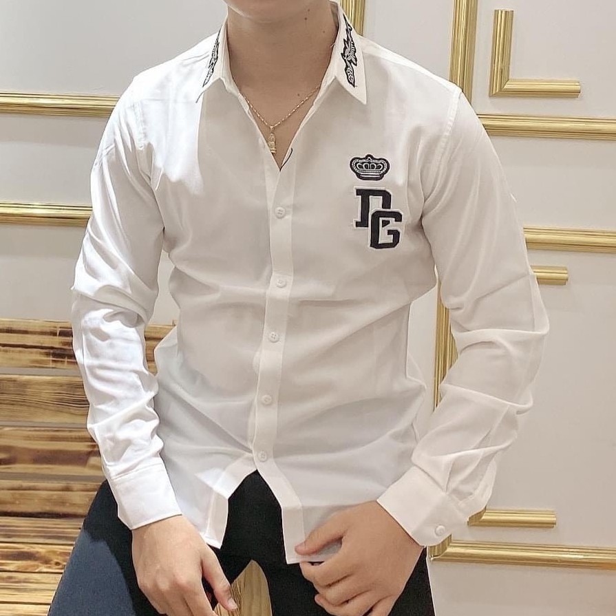 เสื้อเชิ้ตผู้ชายพิมพ์ลายปัก HT Store