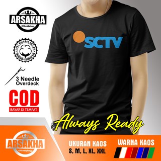 เสื้อยืด พิมพ์ลายโลโก้ SCTV TV Arsakha สําหรับผู้ชาย