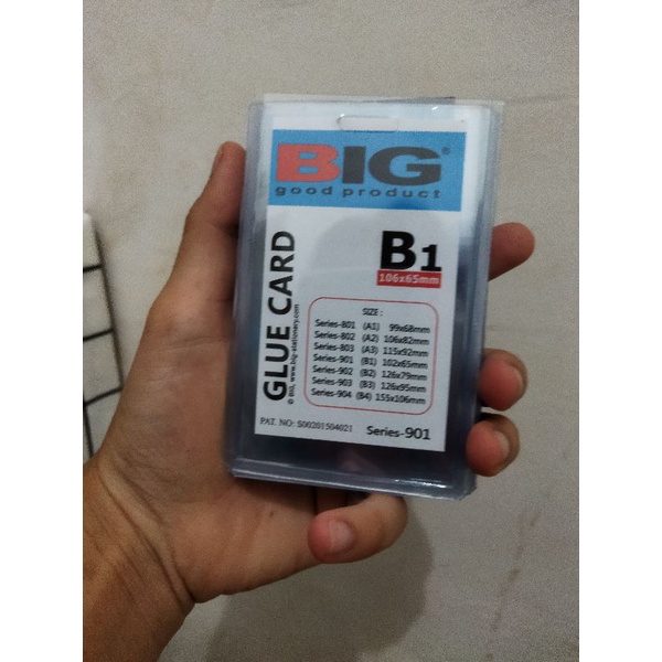 ID CARD MIKA B1 NAME TAG GLUE CARD HOLDER TOP LOADER