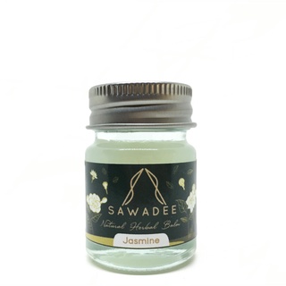 Sawadee Natural Herbal Jasmine Aroma Balm อโรม่าบาล์ม สูตรเย็น กลิ่นมะลิ ใช้ดม ใช้ทา