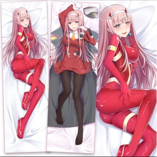 ❗️พร้อมส่ง❗ปลอกหมอนข้าง อนิเมะ ซีโร่ ทู zero two  Darling in the FranXX (ลายที่2 ขนาด60*180 พร้อมส่ง! )