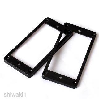 [SHIWAKI1] 2-Piece Black Humbucker Pickup Mounting Rings for LP Electric Guitar