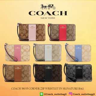 COACH 58035 CORNER ZIP WRISTLET