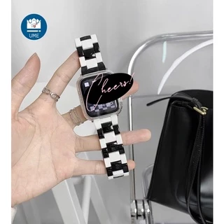 สายเรซิ่นหินอ่อนรุ้ง สาย watch 11 10 9 ultra 8 7 6 5 นาฬิกาข้อมือ ใช้ได้กับ สาย iwatch สายนาฬิกา smart watch