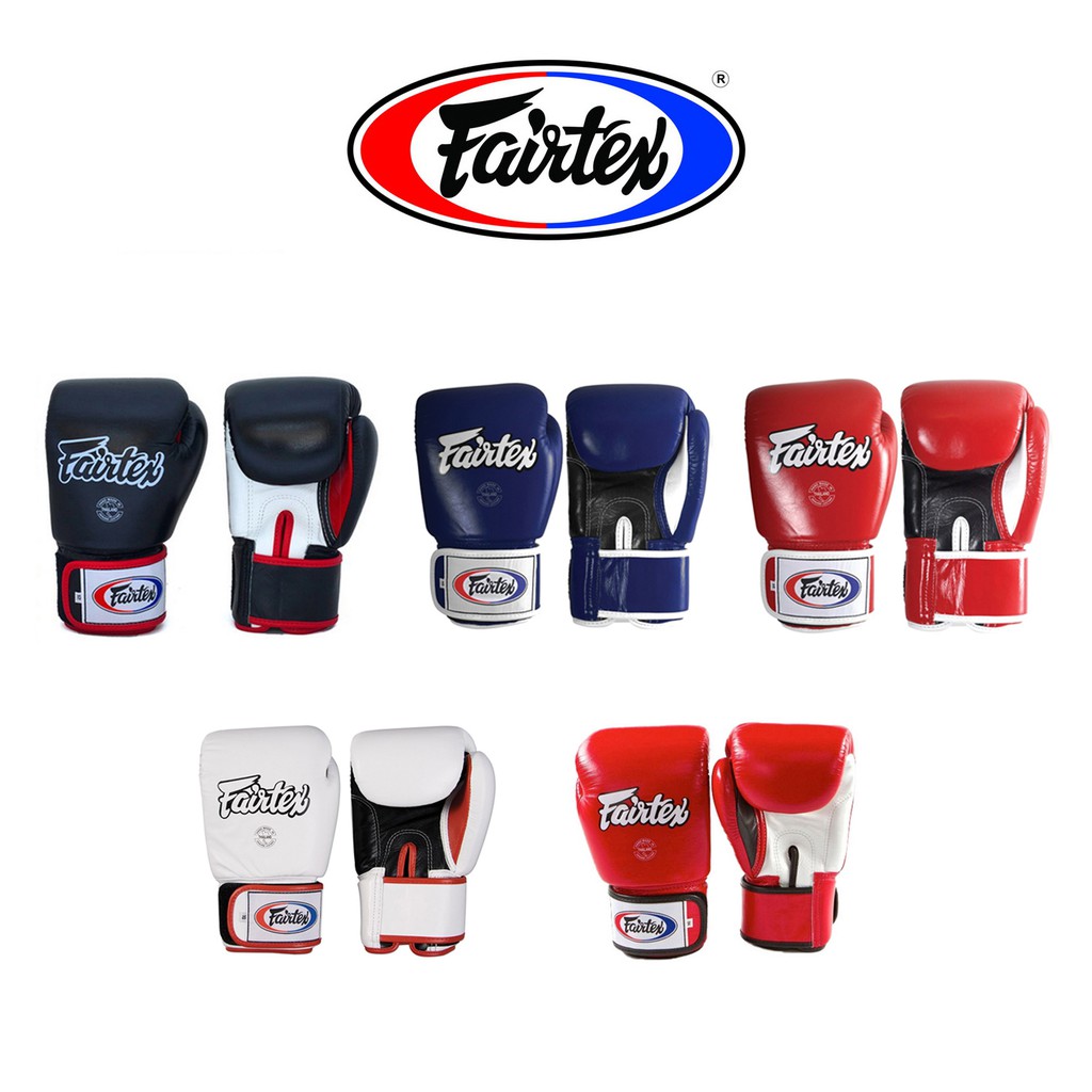 Fairtex Muay Thai Boxing Gloves BGV1 Genuine Cow Leather Plain Color นวมชกมวยแฟร์เท็กซ์ หนังแท้