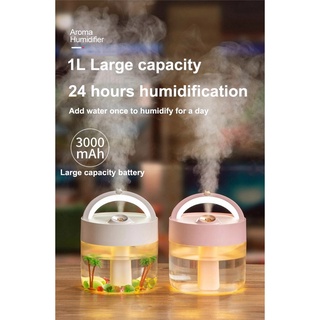 Creative Desktop Mute Humidifier การชาร์จ USB ความจุขนาดใหญ่ห้องนอน Office Night Light เครื่องฟอกอากาศขนาดเล็ก