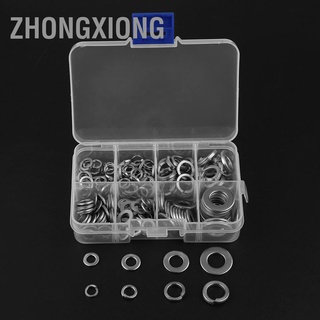 Zhongxiong ชุดเครื่องมือล็อคสแตนเลส M5 M6 M8 M10 พร้อมกล่อง 200 ชิ้น