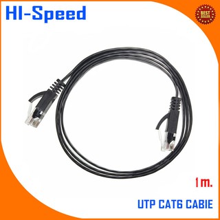 FLAT UTP CAT 6 Cable 1 M. สายแลนแบบแบน CAT6 ยาว 1 เมตร.