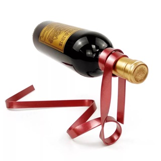สีริบบิ้นระงับไวน์ Rack เหล็กแรงโน้มถ่วง Creative BALANCE ขวดไวน์วงเล็บ Multicolor Wine Rack ครัวอุปกรณ์เสริม