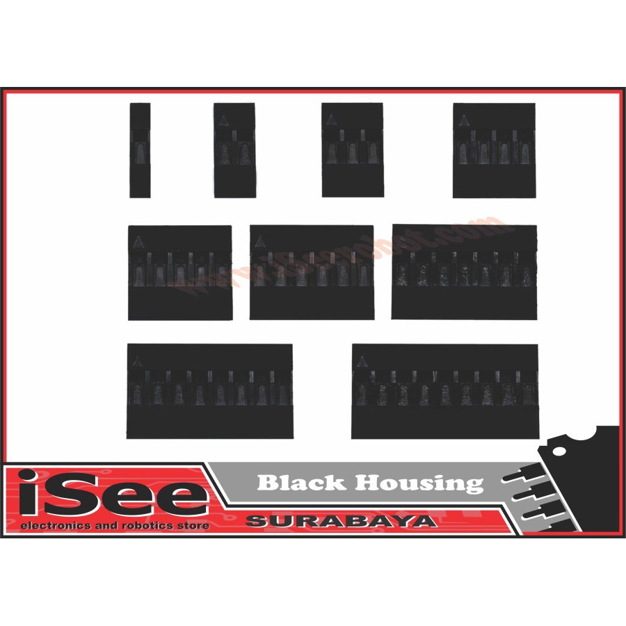 สีดํา Housing 8p Duppont จัมเปอร์หัว 8Pin Connector 2.54mm บ้าน 8 พิน
