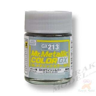 สีสูตรทินเนอร์ Mr.hobby Mr.Metallic Color GX213 WHITE SILVER 18ML