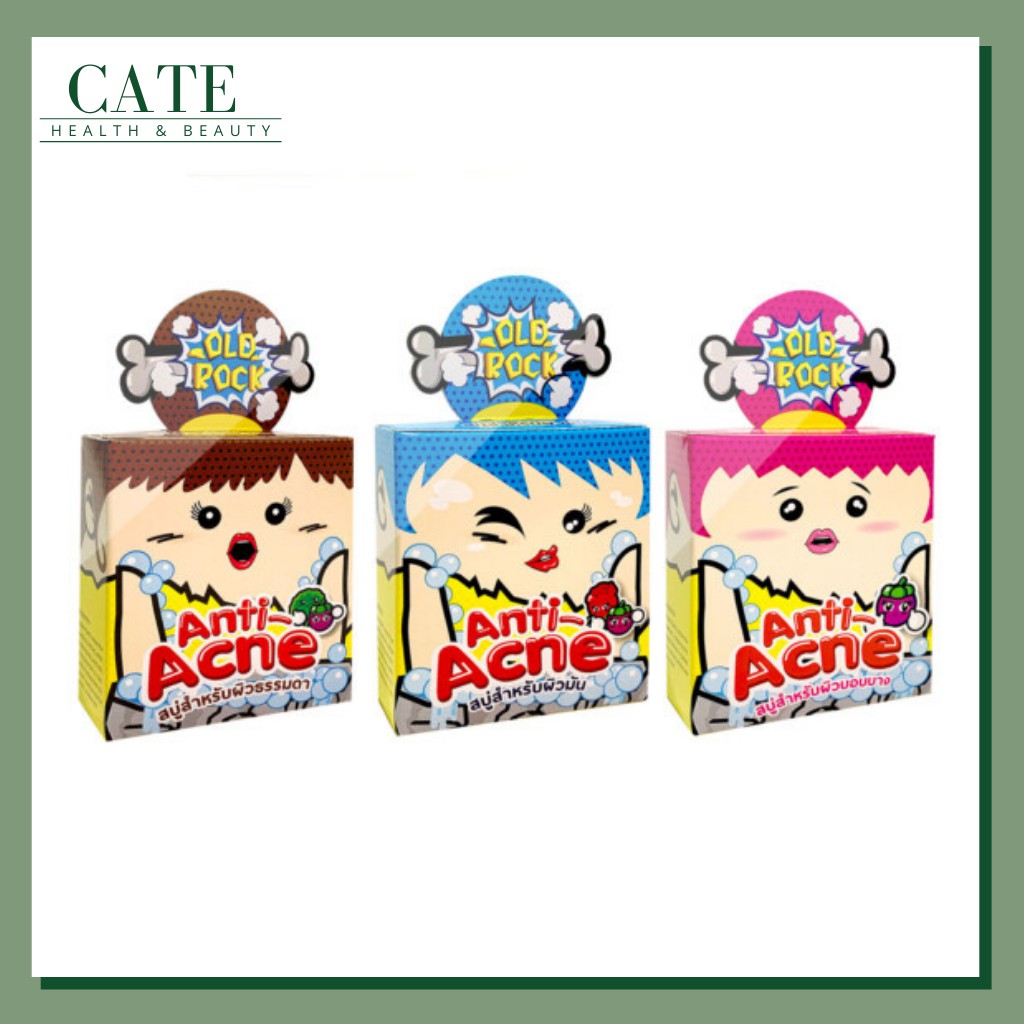 Oldrock สบู่สิว ทำความสะอาดผิวหน้า โอลด์ร๊อค แอนตี้ แอคเน่ บาร์ โซฟ ลดปัญหาสิว  40 g