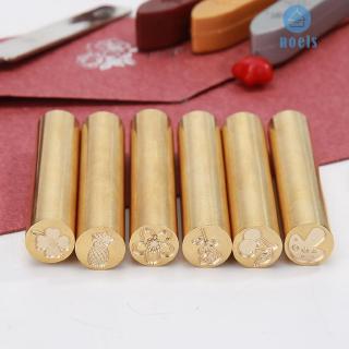 ♥Noel♥Retro Cylindrical Sealing Wax Brass Envelope Seal Stamp Customs Accessories