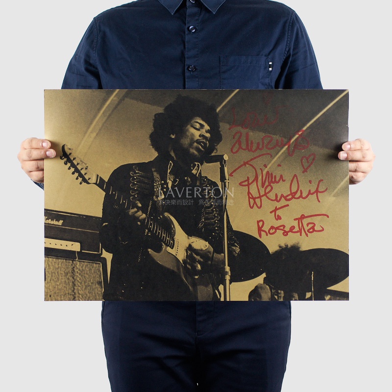 Jimmy Hendricks/Rock Band/Nostalgia/Kraft กระดาษคราฟท์สําหรับติดตกแต่งหอพักหอพัก