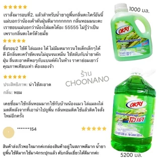 OKAY โอเค น้ำยาทำความสะอาดพื้น ไล่มด ไล่แมลง (FCG1000) กลิ่นตะไคร้ 1 ขวด
