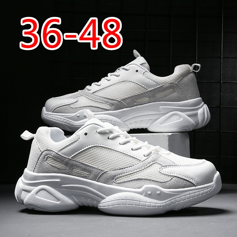 รองเท้ากีฬาไซส์ใหญ่รองเท้าผู้ชายไซส์ใหญ่รองเท้าสีขาว45 46 47 48รองเท้าผู้ชายหนา พื้นรองเท้า รองเท้าคุณพ่อไซส์ใหญ่48รองเท้ากีฬารองเท้าผ้าใบสีขาว48รองเท้าสีขาวขนาดเ