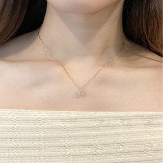 sundae.moonn - Kira necklace สร้อยคอจี้รูปวงกลมประดับเพชรสีทอง
