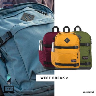 JanSport รุ่น WEST BREAK - มี 7 สีให้เลือก Laptop 15 นิ้ว กระเป๋า เป้ สะพาย Backpack กระเป๋าJansport กระเป๋าเป้